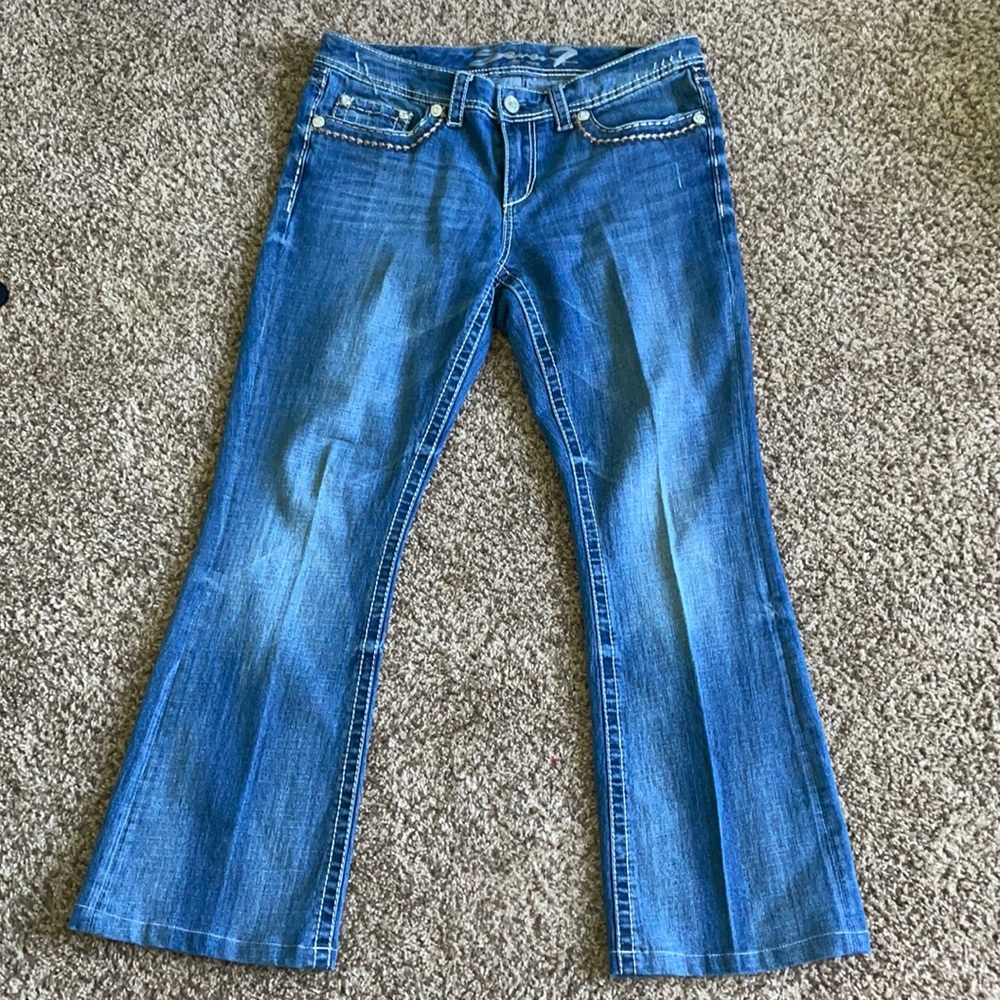 Seven7 Women’s Bootcut Embellished Jeans